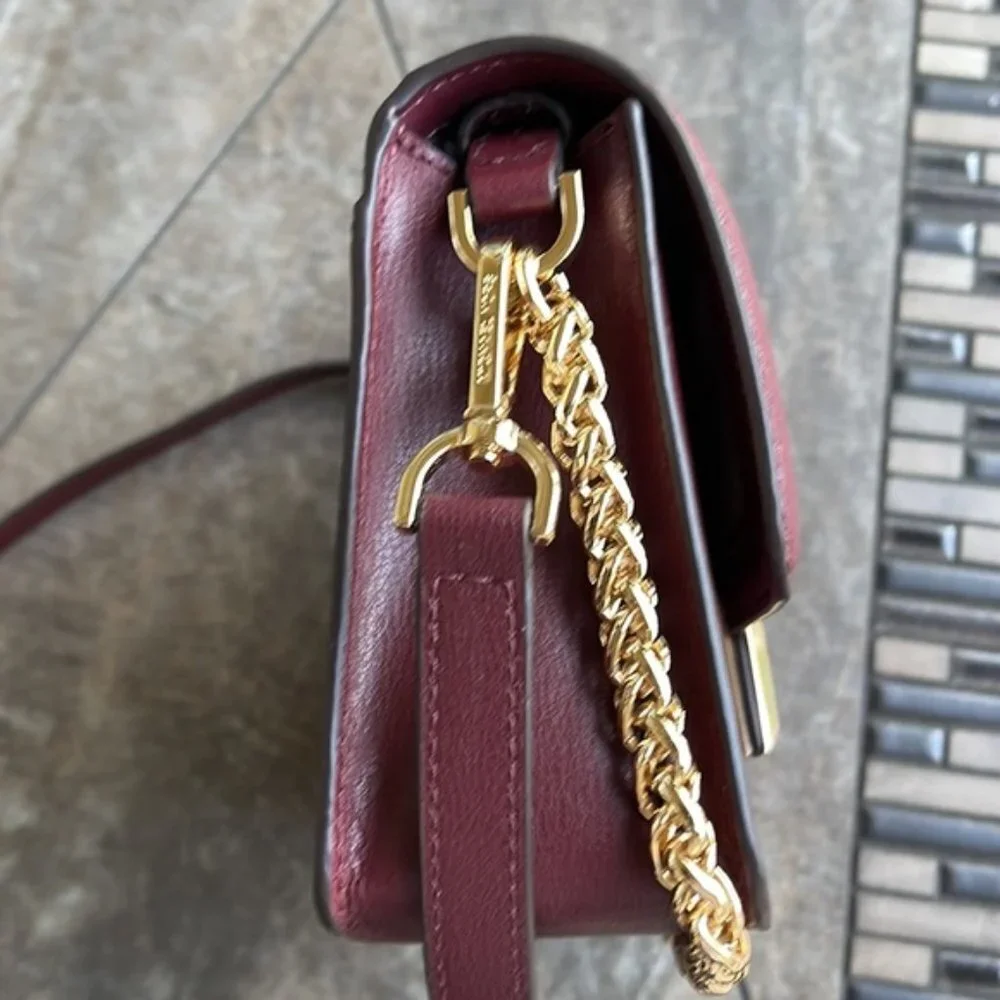 Michael Kors Sonia Medium Leather Shoulder Bag Merlot